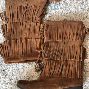 Minnetonka Fringe Boots